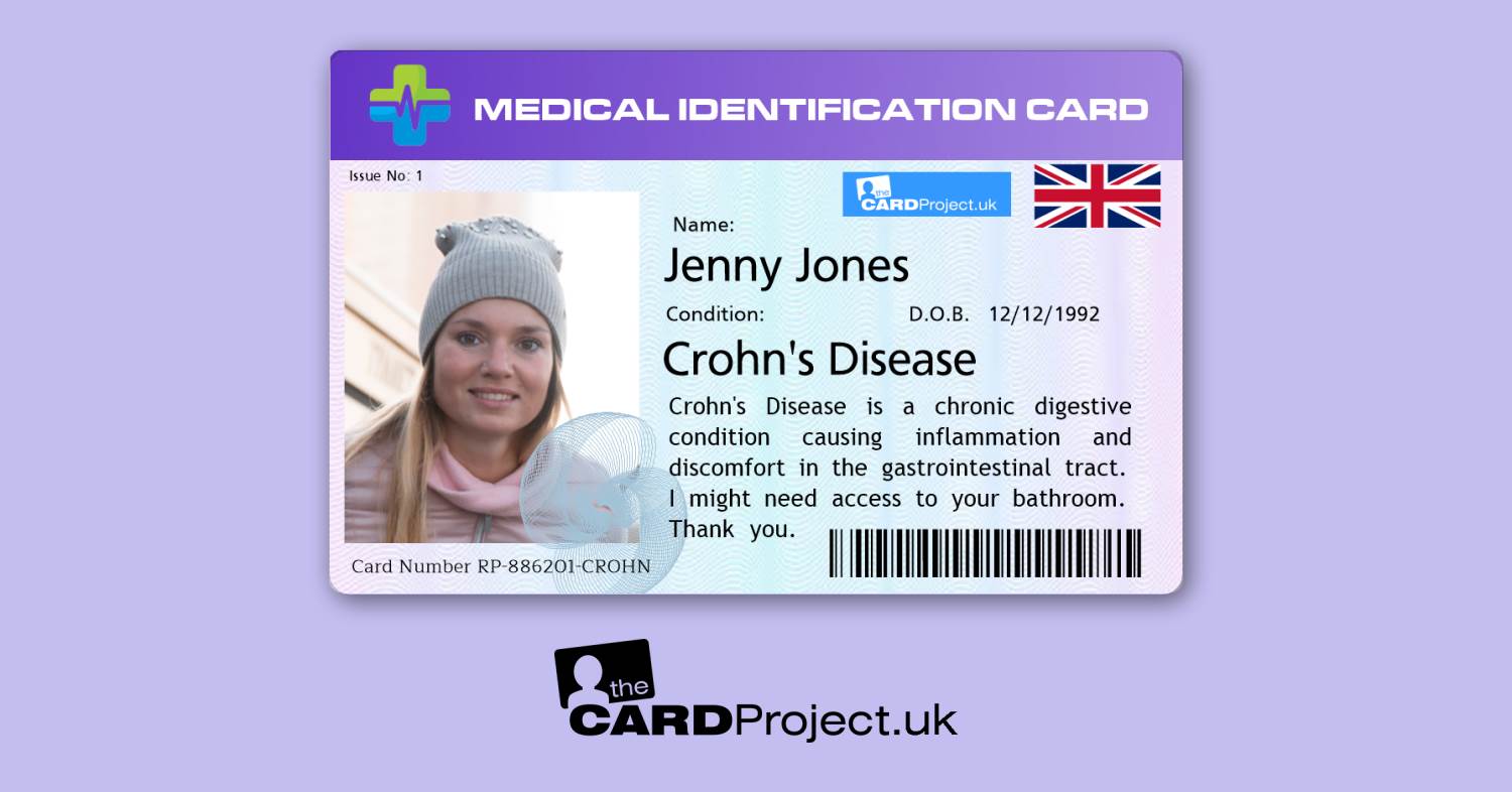 Crohn's Disease Premium Medical Photo ID Card  (FRONT)